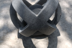 Cross Ball, granite, radius 20 cm, 2024
